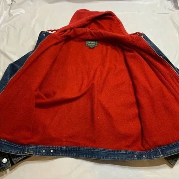 Vintage Ralph Lauren Denim Polo Country Denim Hoodie Sweater Trucker Jacket Sz M - Picture 3 of 13